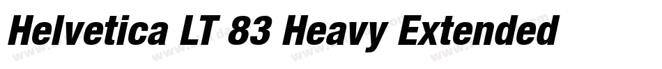 Helvetica LT 83 Heavy Extended Oblique字体转换